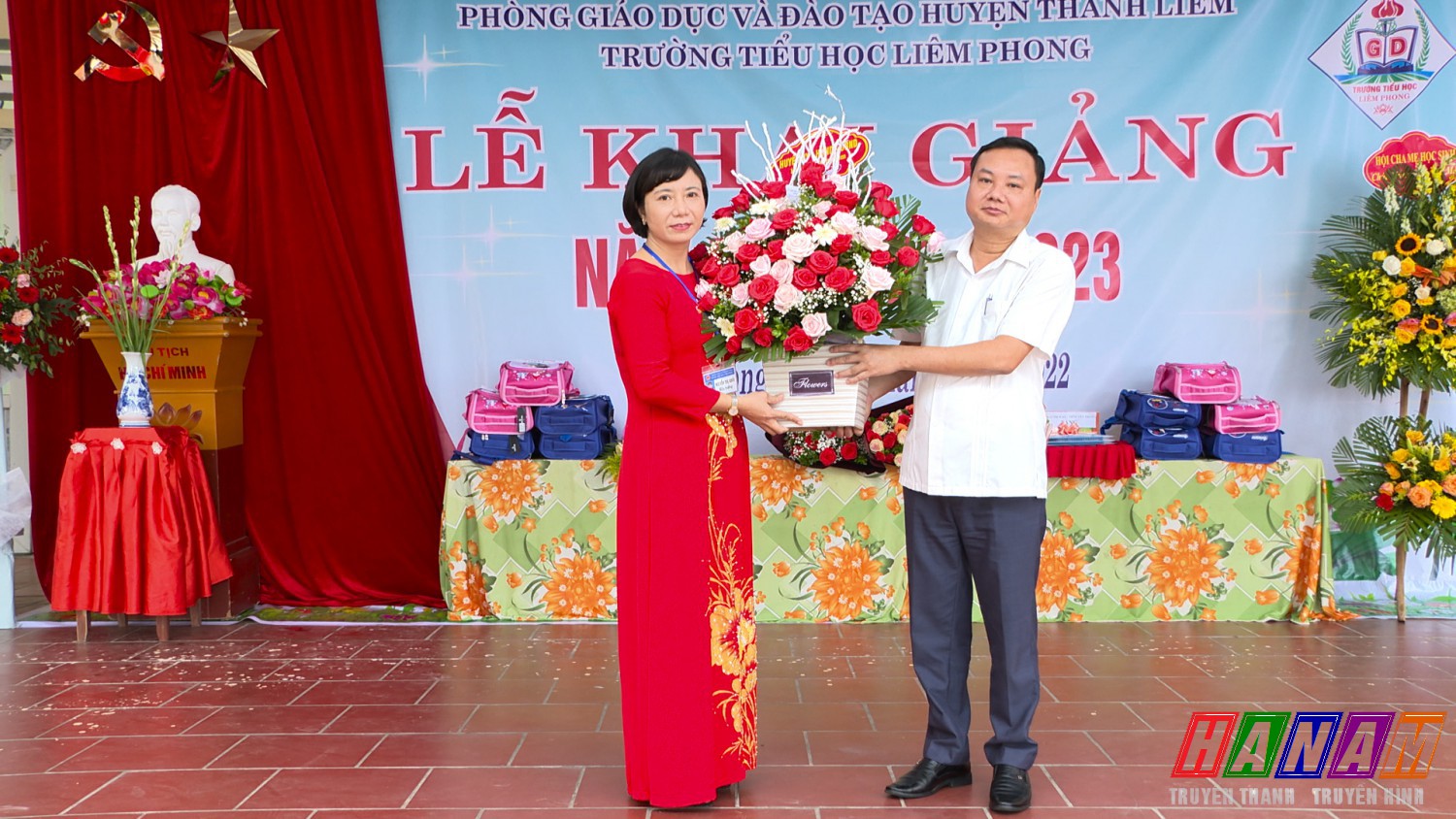 Trường tiểu học Liêm Phong xã Liêm Phong tổ chức khai giảng năm học mới 2022-2023.