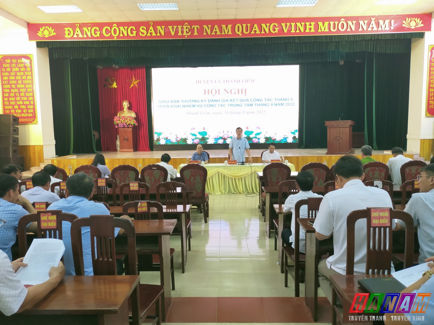 Huyện ủy Thanh Liêm giao ban thường kỳ tháng 8.