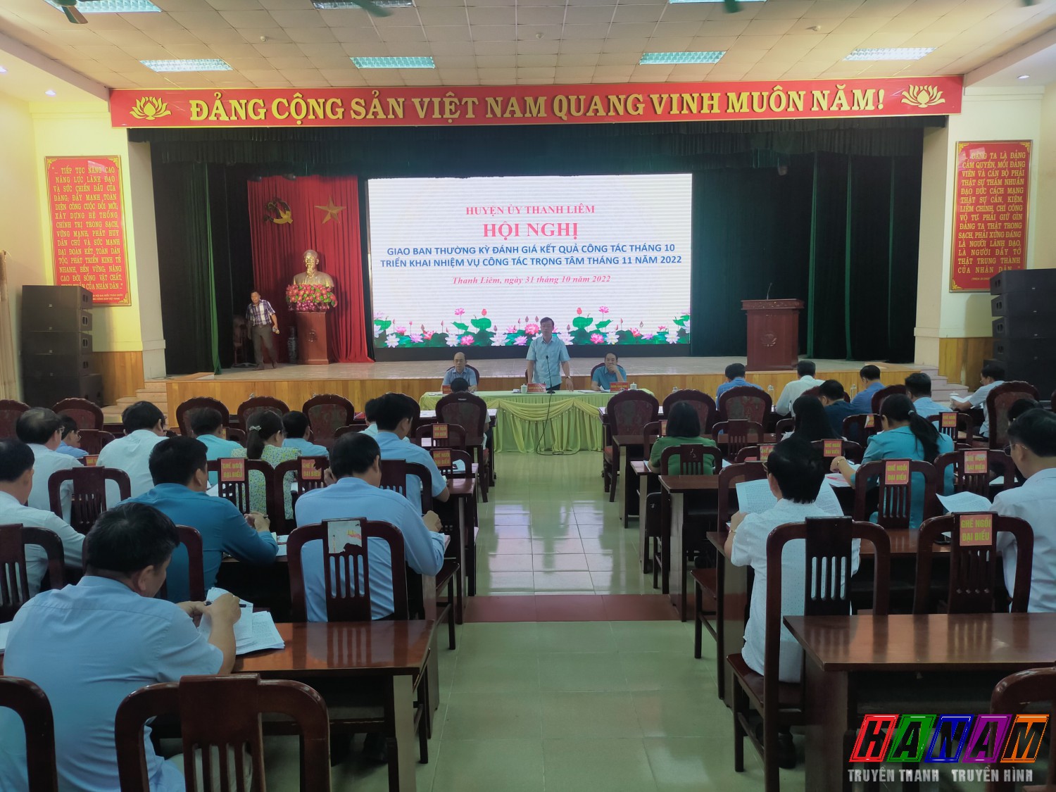 Huyện ủy Thanh Liêm tổ chức đánh giá kết quả công tác tháng 10/2022.