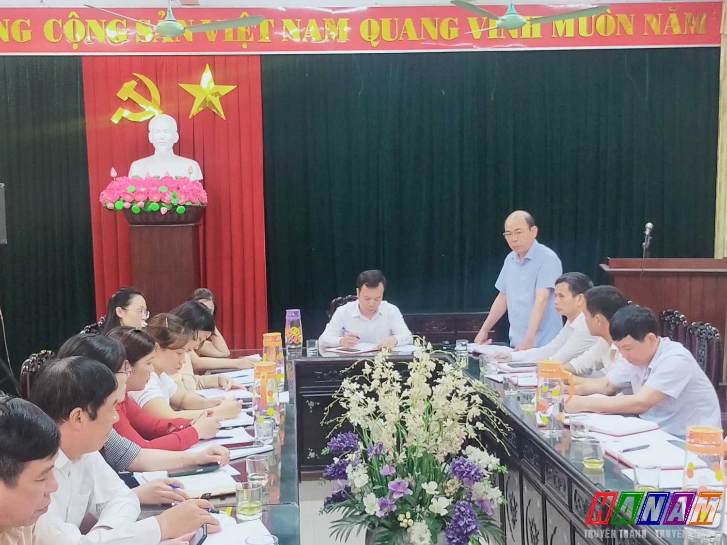 Đồng chí Trần Xuân Thành, phó BT TT HU phát biểu tại hội nghị