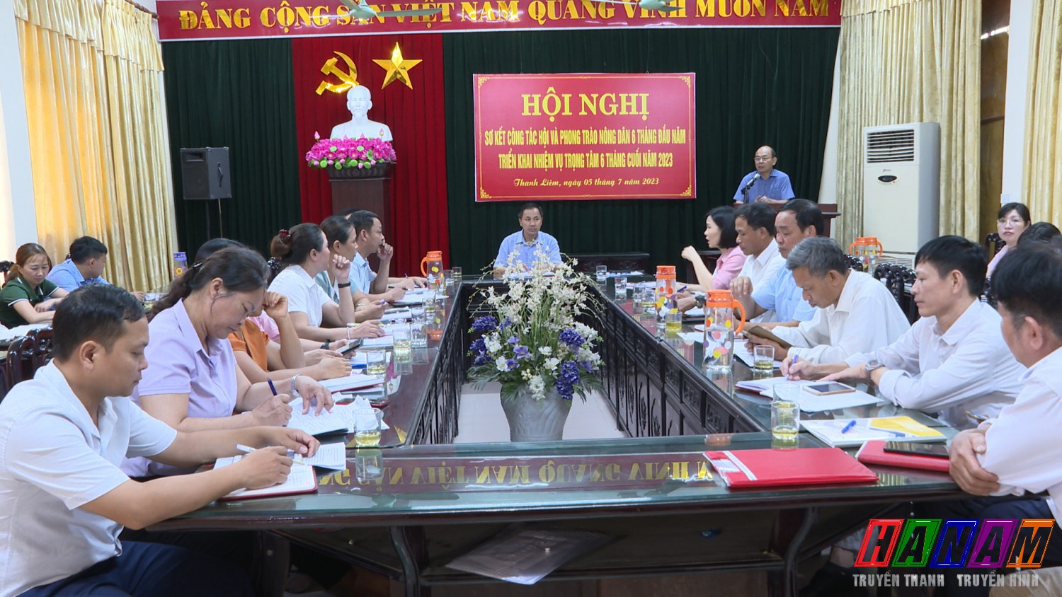 Đồng chí Trần Xuân Thành, phó BT TT HU phát biểu tại hội nghị. Ảnh: Khắc Hùng