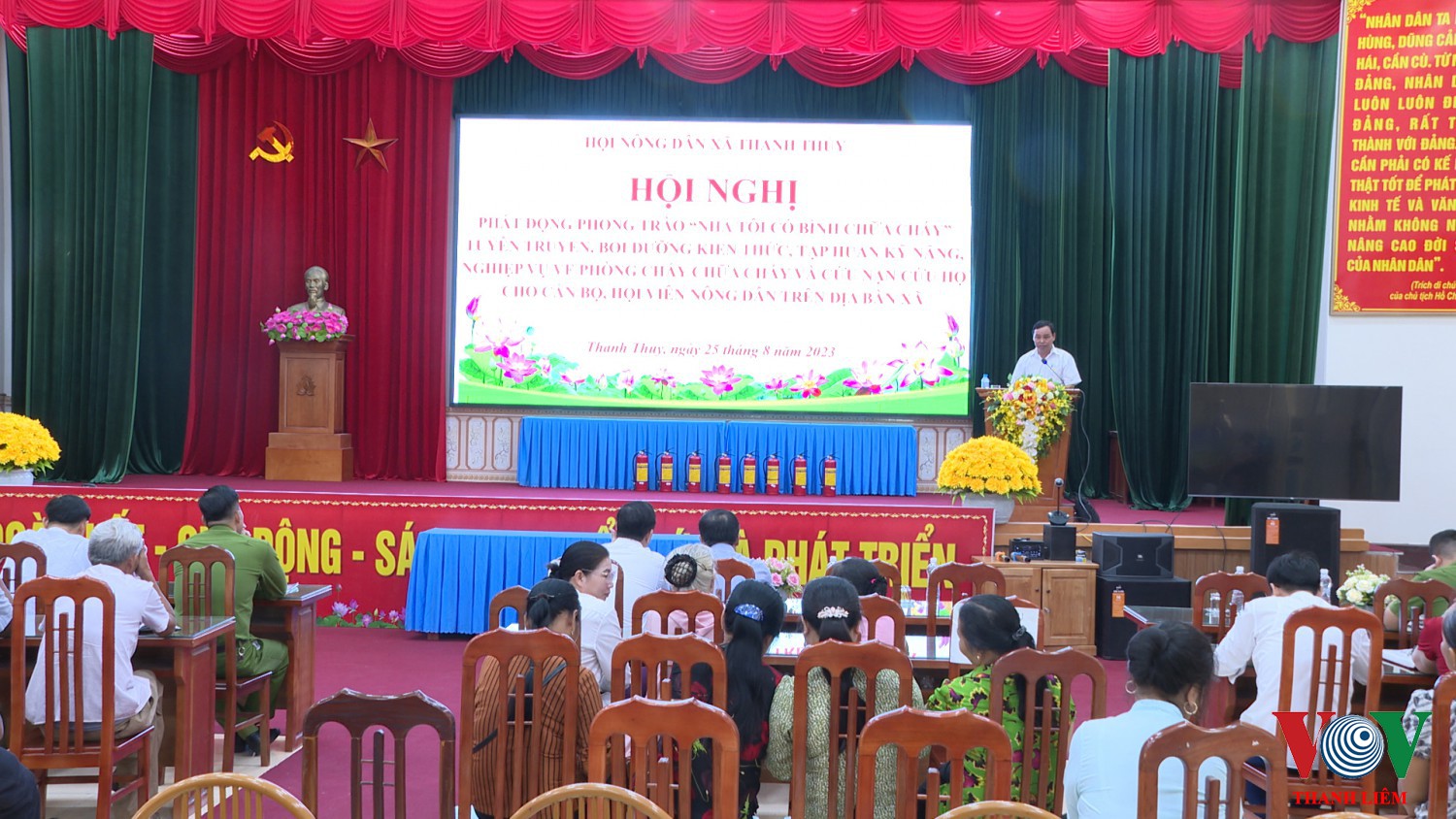 HND xã Thanh Thủy phát động phong trào "nhà tôi có bình chữa cháy".