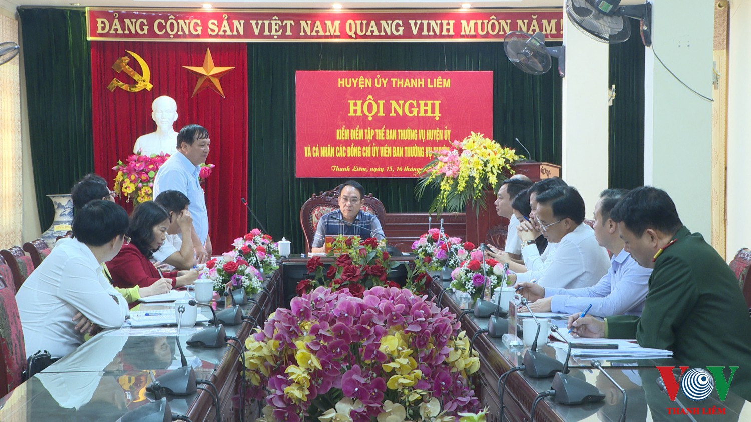 Đồng chí Lê Hồng Quân - TVTU, Chủ nhiệm ủy ban kiểm tra tỉnh ủy phát biểu chỉ đạo