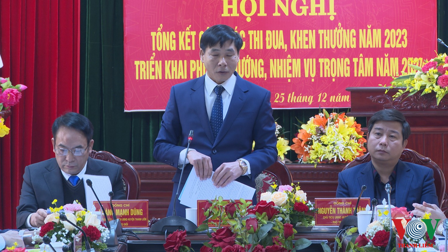 Đồng chí Nguyễn Anh Chức, Ủy viên BTV Tỉnh ủy, Phó Chủ tịch Thường trực UBND tỉnh phát biểu tại HN. Ảnh: Kim Dung