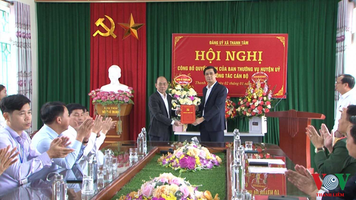 Huyện uỷ Thanh Liêm : công bố quyết định về công tác cán bộ