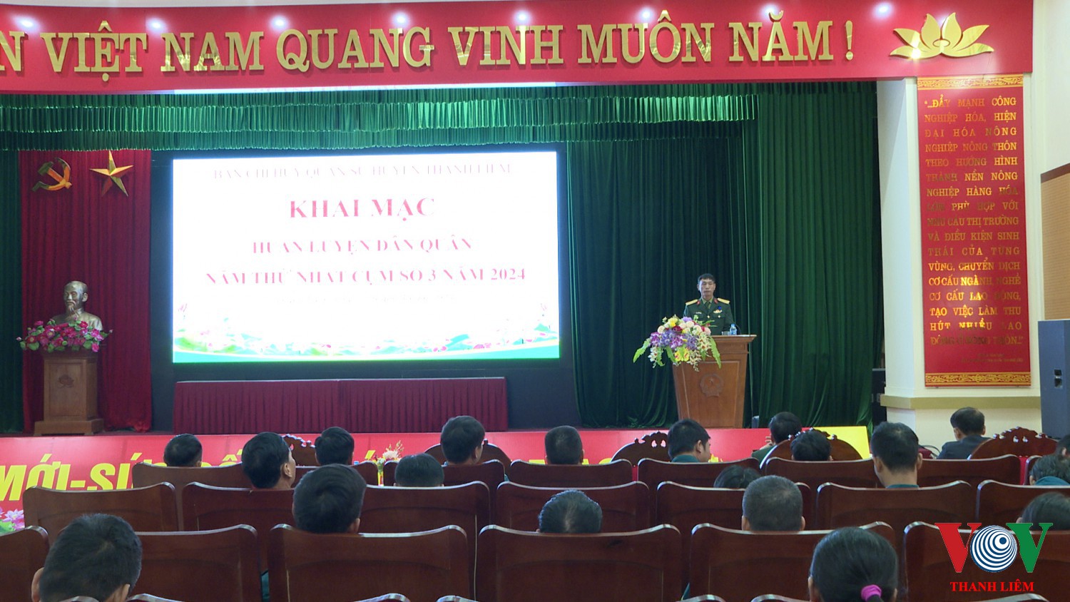 Thanh Liêm. Khai mạc huấn luyện dân quân tự vệ năm thứ nhất.