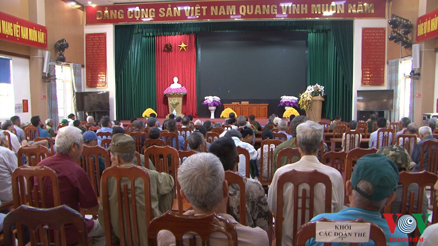 Lãnh đạo hội CCb huyện phát biểu tại hội nghị. Ảnh: Khắc Hùng