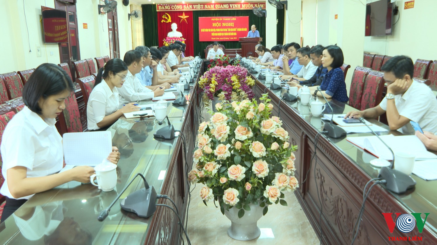 Đồng chí Trần Xuân Thành, Phó BT TT HU phát biểu tại hội nghị. Ảnh: Kim Dung