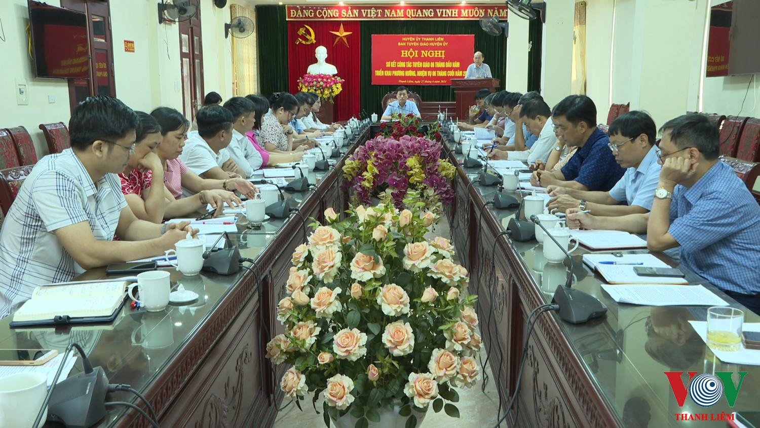 Đồng chí Trần Xuân Thành, Phó BT TT HU phát biểu tại hội nghị. Ảnh: Kim Dung