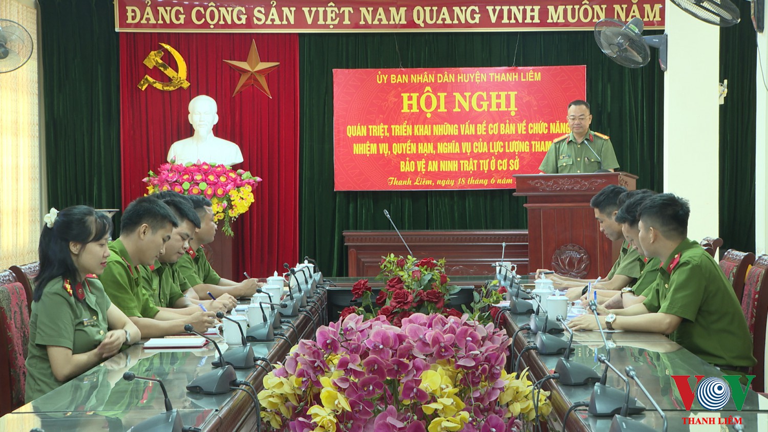 Công an huyện triển khai những nội dung cơ bản. Ảnh: Kim Dung