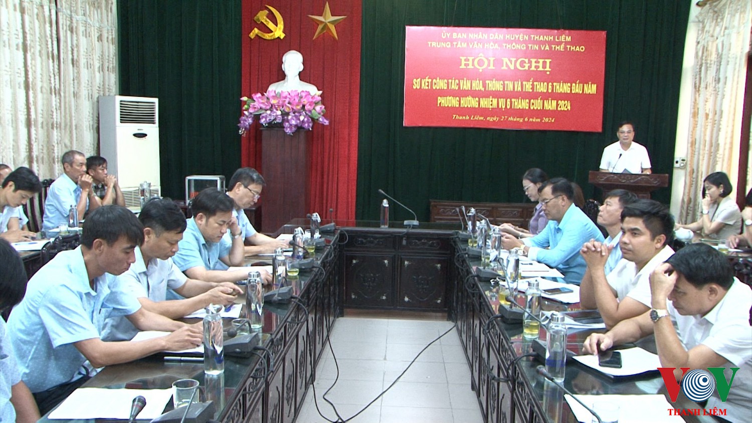 Lãnh đạo Đài PTTH Hà Nam phát biểu tại hội nghị