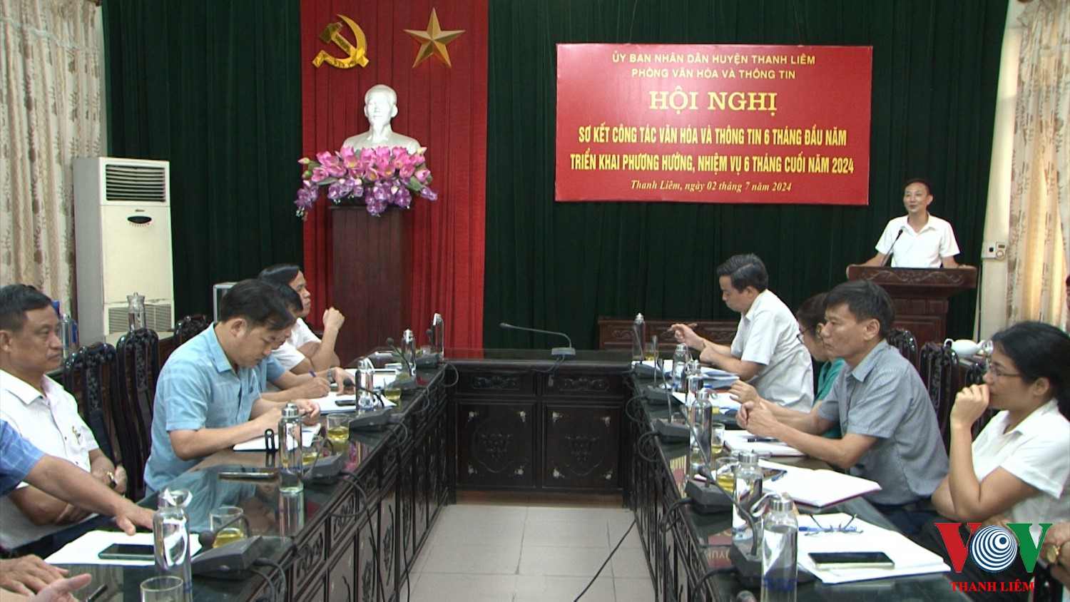 Lãnh đạo sở TT&TT phát biểu tại hội nghị. Ảnh: Khắc Hùng