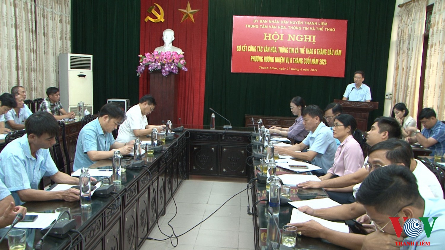 Lãnh đạo sở VHTT&DL phát biểu tại hội nghị. Ảnh: Khắc Hùng