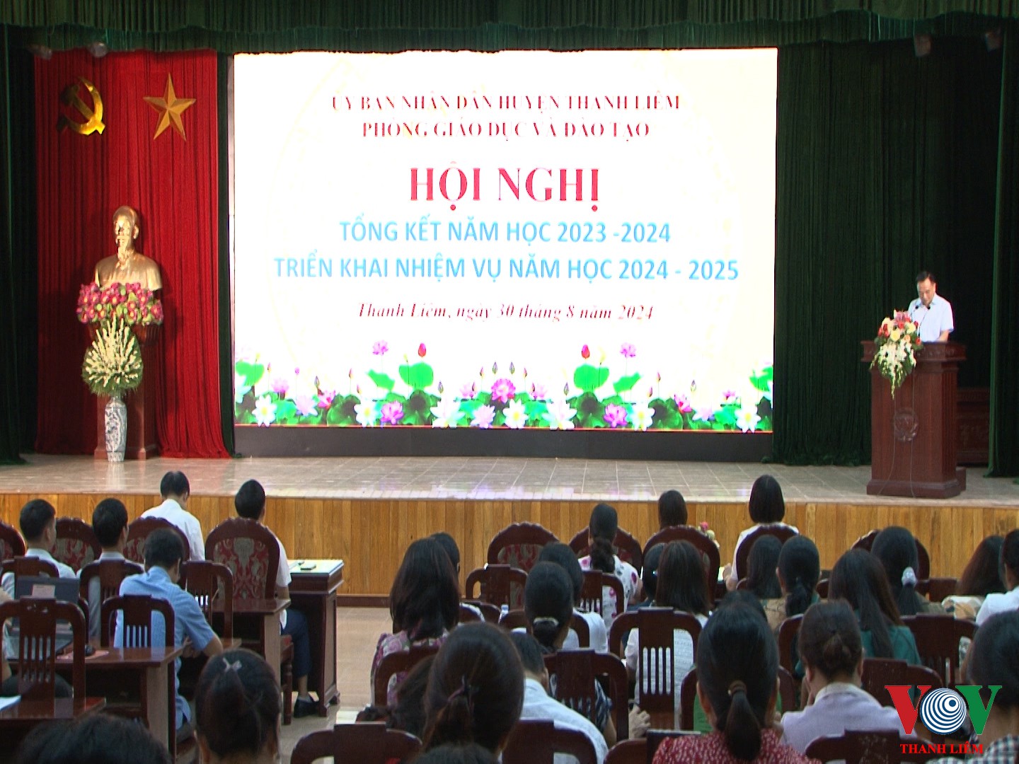 Đồng chí Hoàng Anh Tuấn - Phó GĐ Sở GD & ĐT phát biểu chỉ đạo