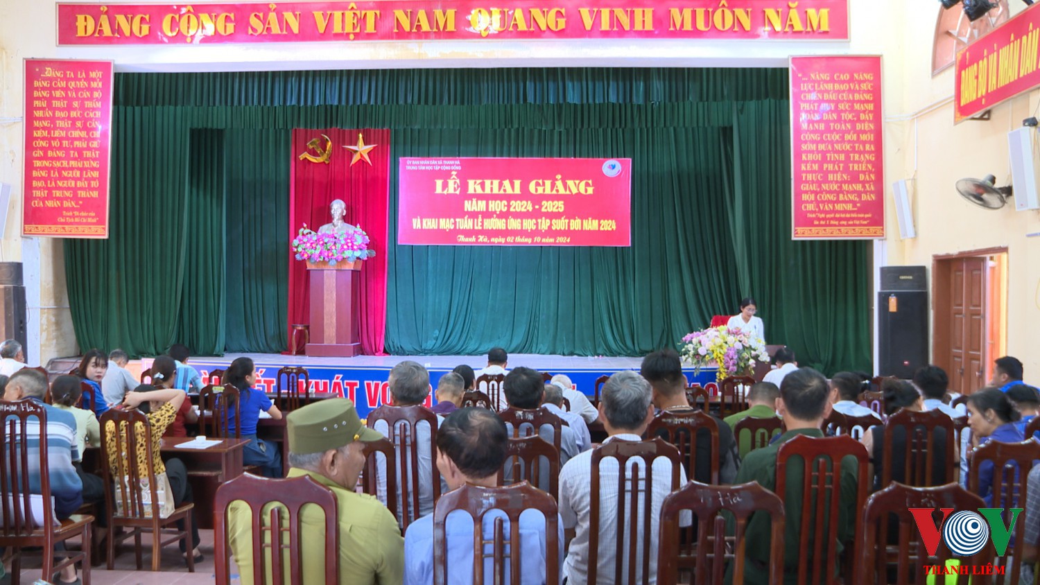 Quang cảnh lễ khai giảng. Ảnh: Kim Dung