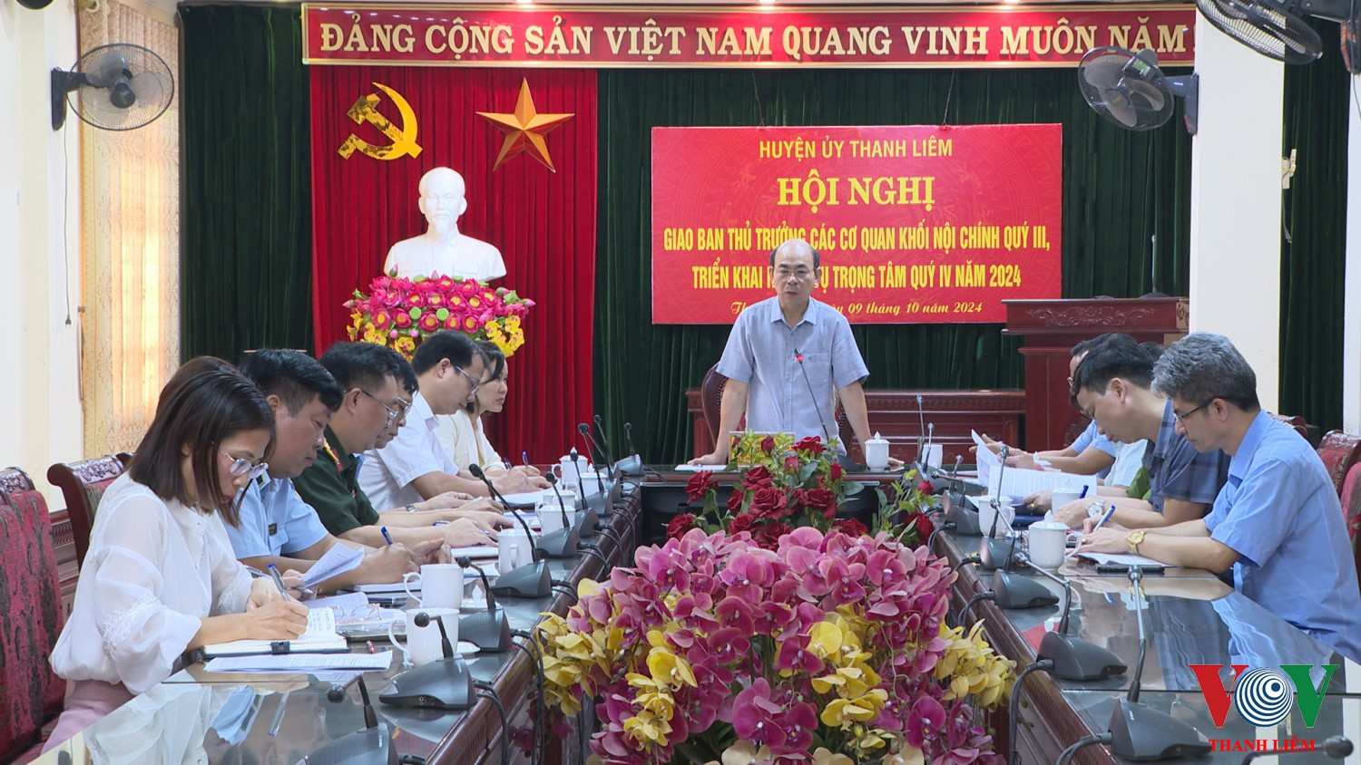 Đồng chí Trần Xuân Thành, Phó BT TT HU phát biểu tại hội nghị. Ảnh: Kim Dung