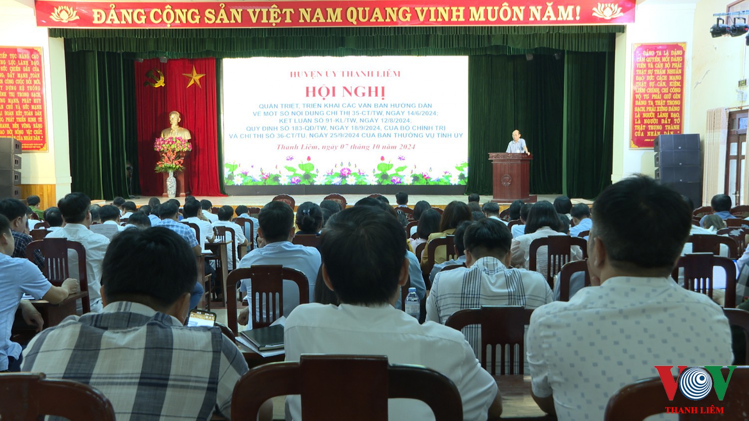 Đồng chí Trần Xuân Thành, Phó BT TT HU phát biểu tại hội nghị