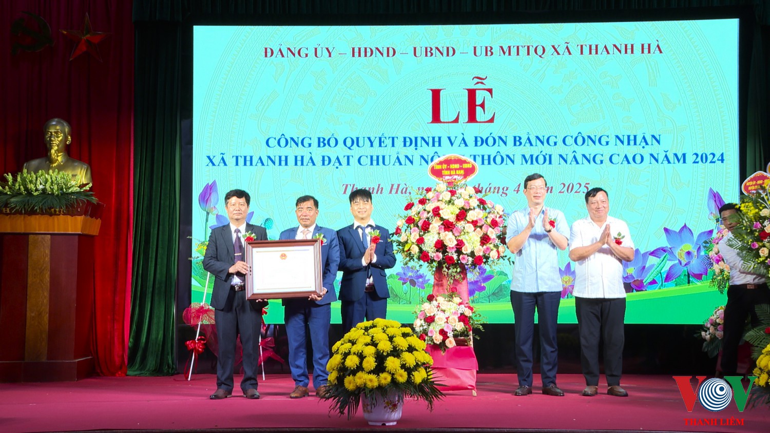 Thanh Hà: Đón Bằng công nhận xã đạt chuẩn NTM nâng cao năm 2024.