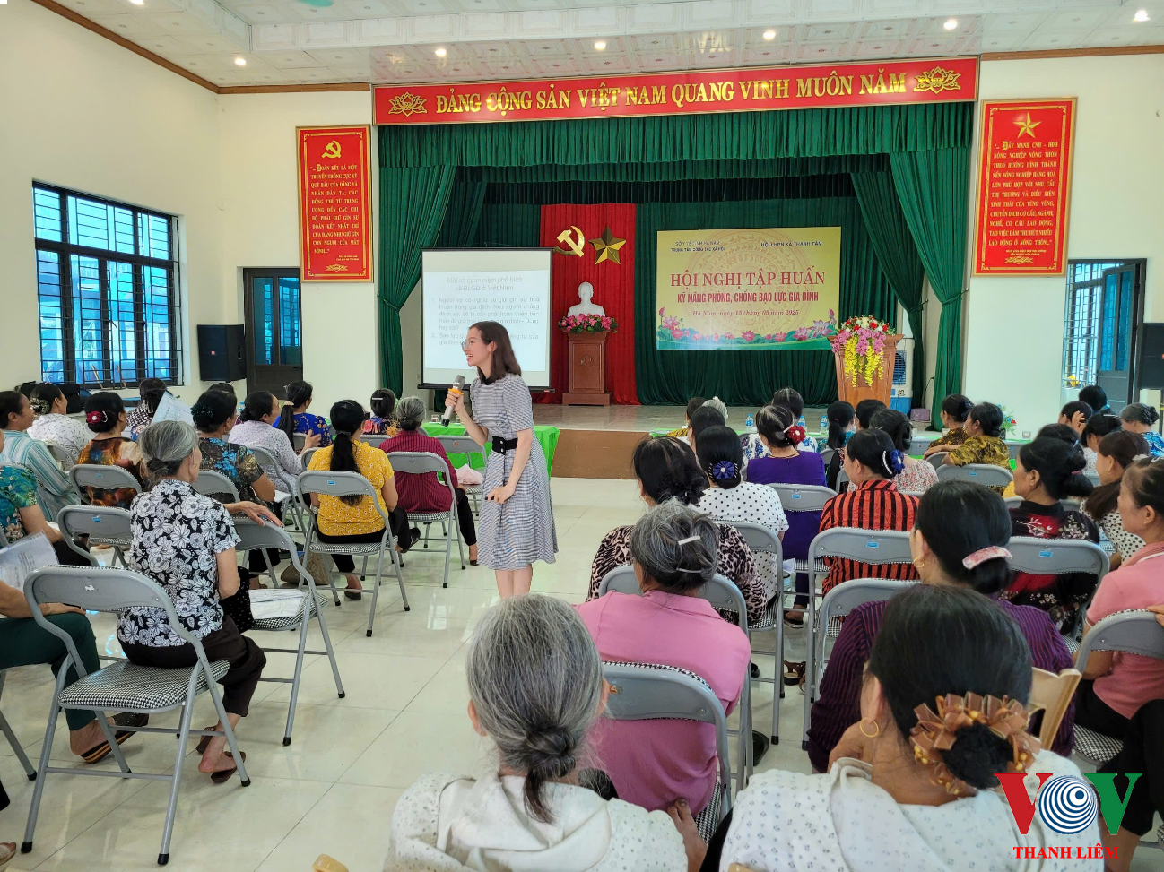 Hội Phụ nữ xã Thanh Tâm phối hợp tổ chức tập huấn:  “Kỹ năng phòng, chống bạo lực gia đình”
